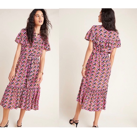 ANTHROPOLOGIE Corey Lynn Calter Annabel Geo Shirtdress - Picture 2 of 6